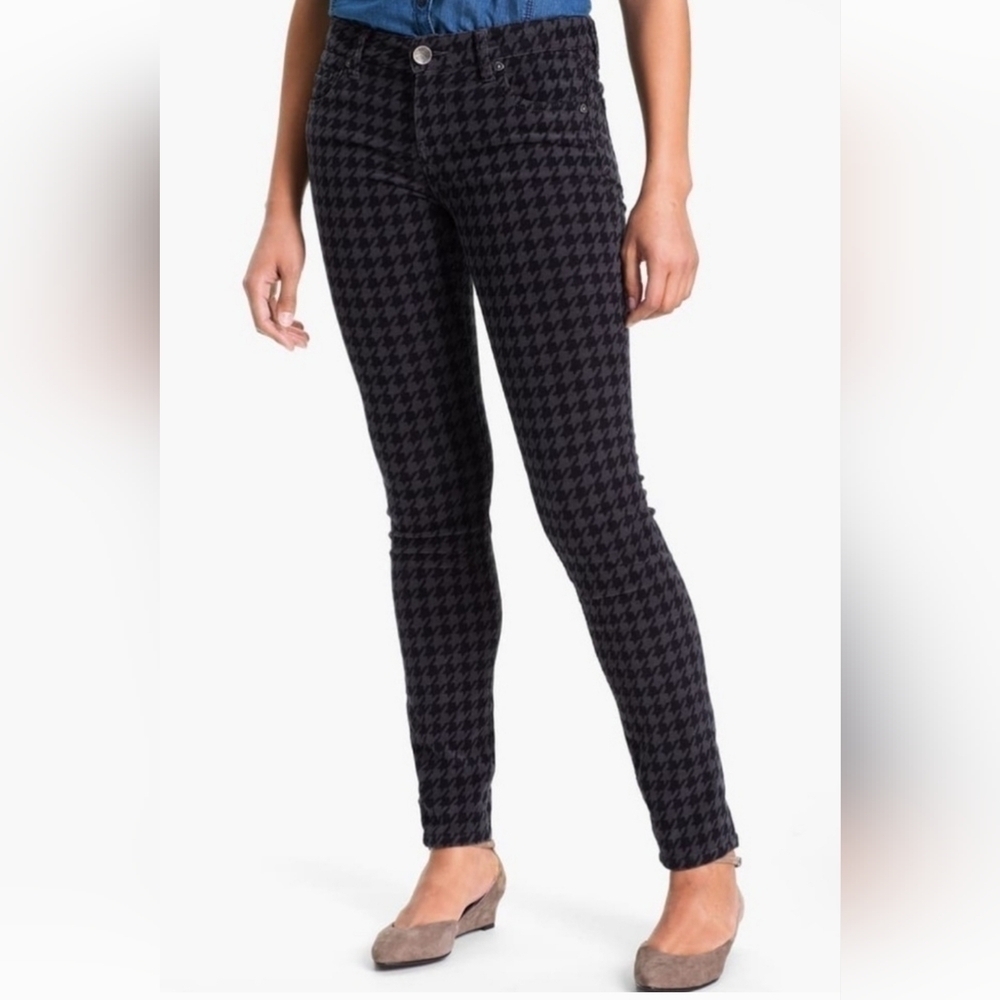 Kut from the Kloth‎ Mia Toothpick Skinny Houndstooth Corduroy Jeans Size 4